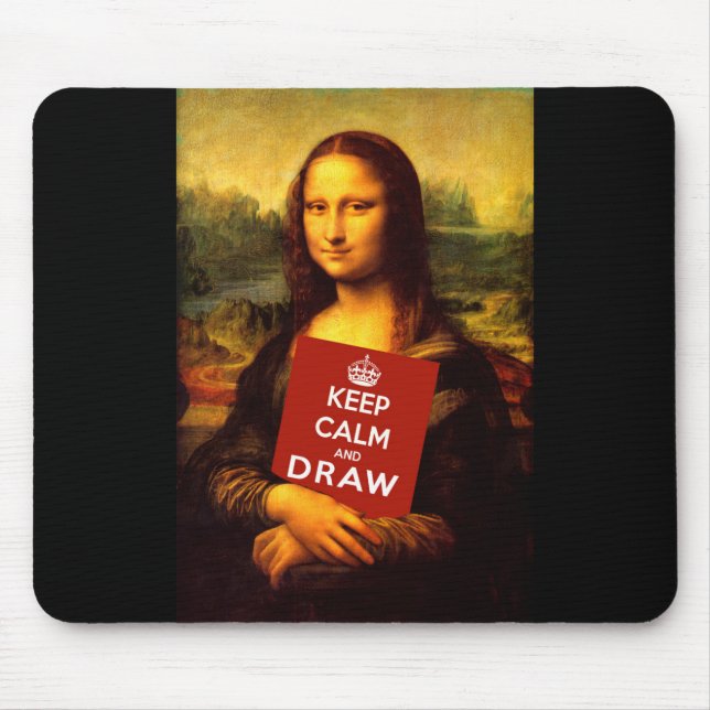 Mousepad Manter Calma E Desenhar (Frente)