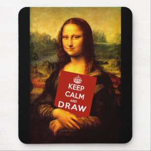 Mousepad Manter Calma E Desenhar