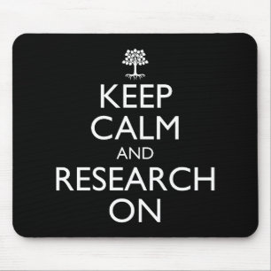 Mousepad Manter Calma E Pesquisar Sobre Genealogia