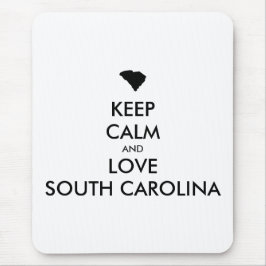 Mousepad Manter calmo e amar a carOLINA do Sul personalizáv