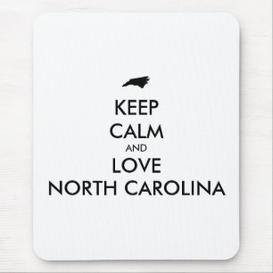 Mousepad Manter calmo e amar calmo no norte da CAROLINA