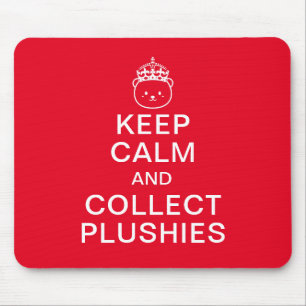Mousepad Manter Calmo E Coletar Plushies Cota Engraçada