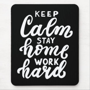 Mousepad Manter Calmo Fique Em Casa Duro