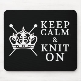 Mousepad Manter o Knit Calmo nos Artesanatos {Dark}