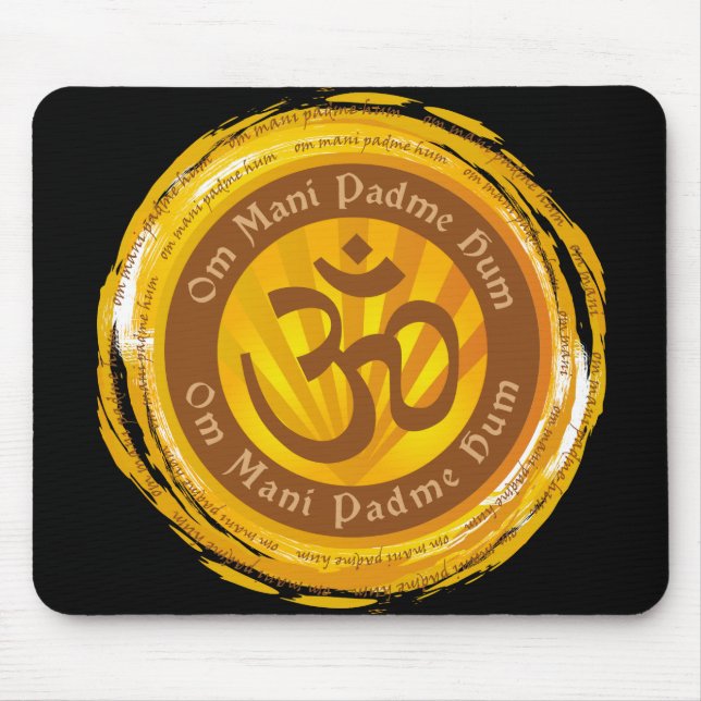 Mousepad Mantra tibetana com símbolo de Aum (Frente)