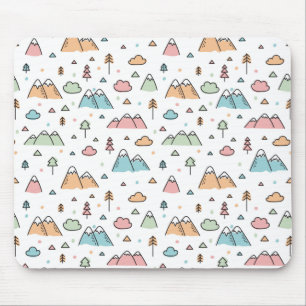 Mousepad Mão bonito teste padrão tirado da cena da montan