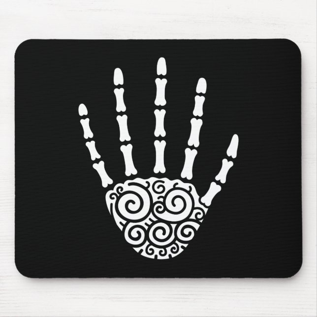 Mousepad Mão de Esqueleto Espiral (Frente)