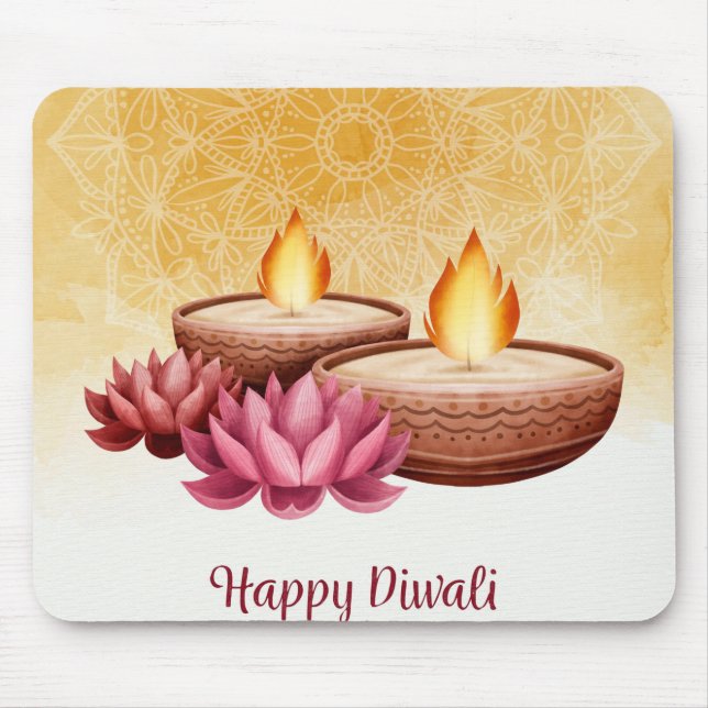 Mousepad Mão de rato de Diwali (Frente)