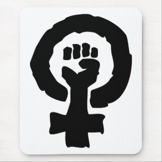 Mousepad Mão fêmea da solidariedade do símbolo