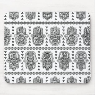 Mousepad Mão indiana Doodle tirado de Hamsa