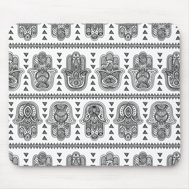 Mousepad Mão indiana Doodle tirado de Hamsa (Frente)