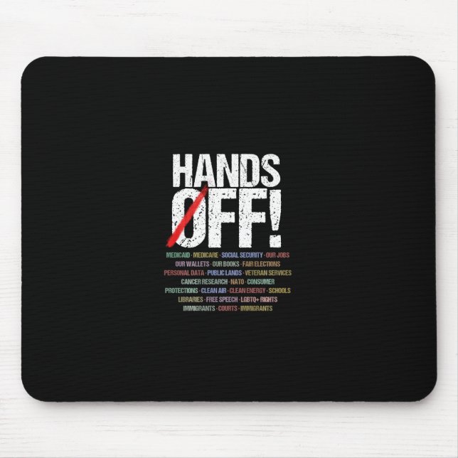 Mousepad Mãos para fora Protestar Longa Folga (Frente)