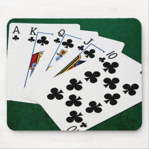 Mousepad Mãos-Poker - Royal Flush - Acessórios para Pistas