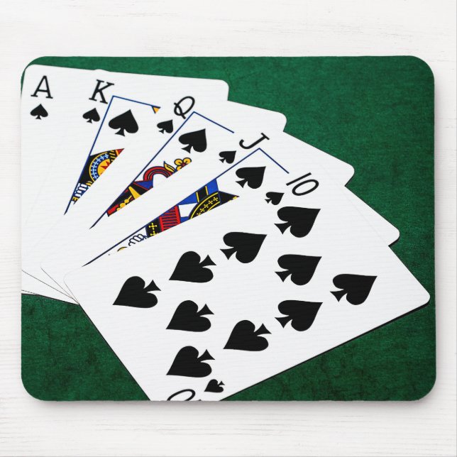 Mousepad Mãos-Poker - Royal Flush - Traje de Espadas (Frente)