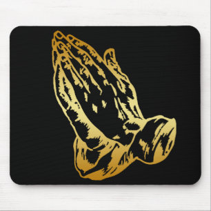 MOUSEPAD MÃOS PRAYING DO OURO