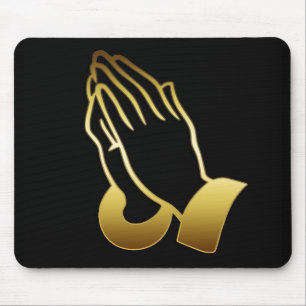 MOUSEPAD MÃOS PRAYING DO OURO