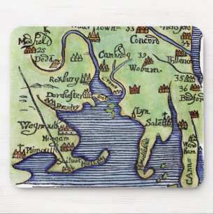 MOUSEPAD MAPA 1677 DE NOVA INGLATERRA