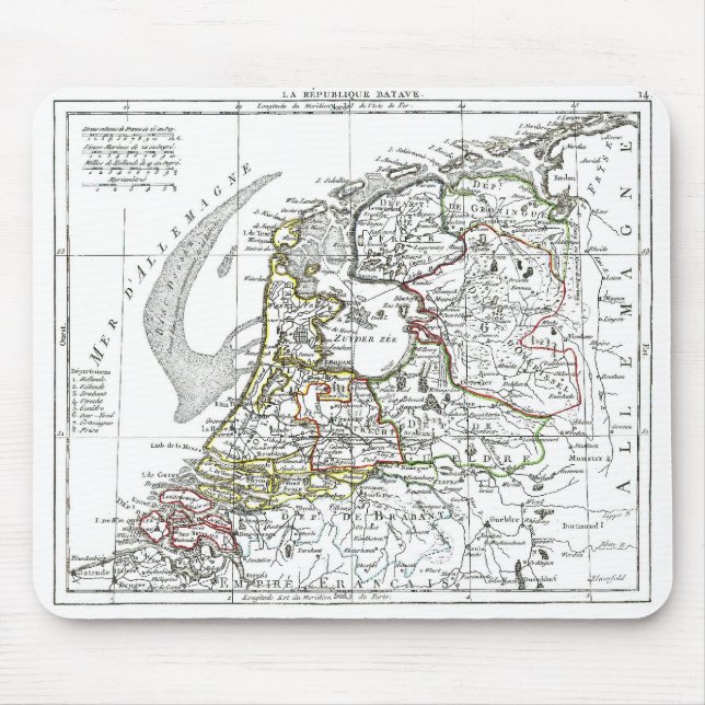 Mousepad Mapa 1806 - La Republique Batave (Frente)