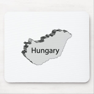Mousepad Mapa 3D da Hungria