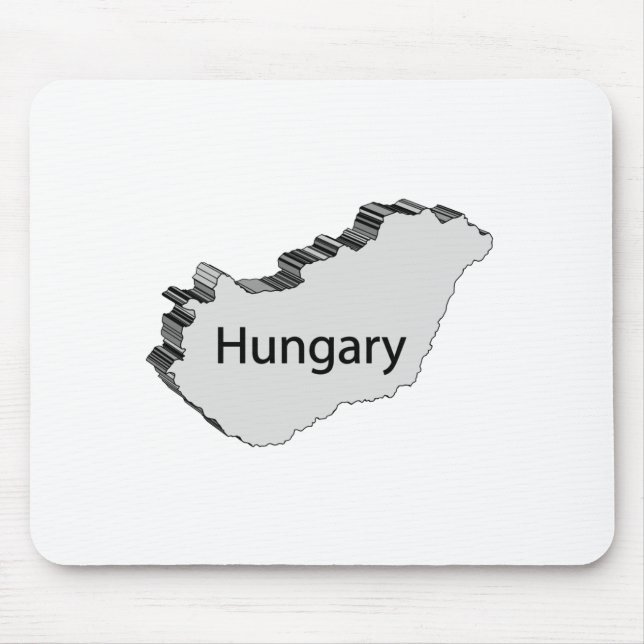 Mousepad Mapa 3D da Hungria (Frente)