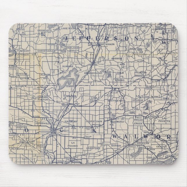 Mousepad Mapa 7 da Bicicleta de Wisconsin (Frente)