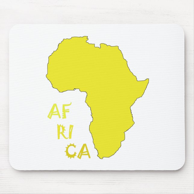 Mousepad Mapa Africano Amarelo Funky (Frente)