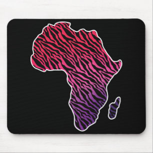 Mousepad Mapa Africano do Orgulho Zebra Padrão
