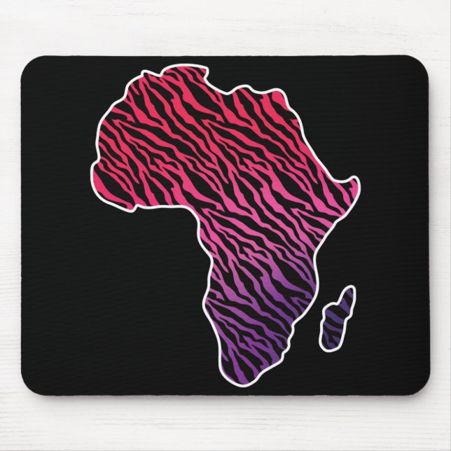 Mousepad Mapa Africano do Orgulho Zebra Padrão (Frente)