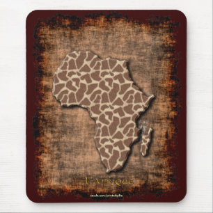Mousepad Mapa Africano do Vencimento Animal da ÁFRICA