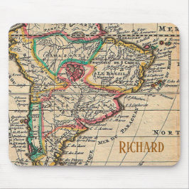 Mousepad Mapa antecipado da América do Sul para personaliza