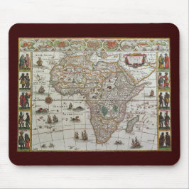 Mousepad Mapa antigo da África por Blaeu, c.1635