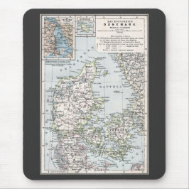 Mousepad Mapa antigo da Dinamarca, Danmark em dinamarquês, 