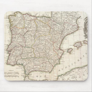 Mousepad Mapa Antigo da Espanha (1775)