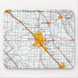 Mousepad Mapa Antigo de Modesto Califórnia