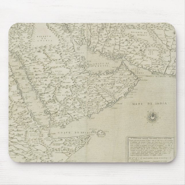 Mousepad Mapa antigo do chifre de África (Frente)