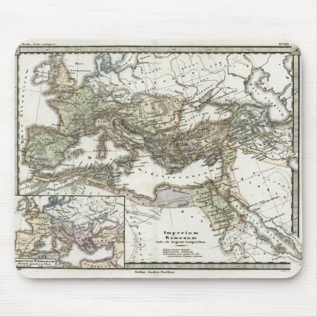 Mousepad Mapa antigo do império romano (Frente)