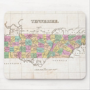 Mousepad Mapa Antigo do Tennessee (1827)