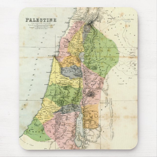 Mousepad Mapa antigo - Palestina bíblica (Frente)
