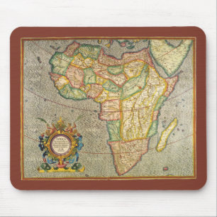Mousepad Mapa Antiquado do Mercador Mundial da África, 163