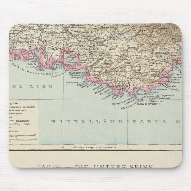 Mousepad Mapa Atlas da França (Frente)