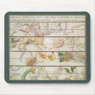 Mousepad Mapa celestial do vintage, astronomia pelo