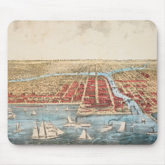 Mousepad MAPA: CHICAGO, c1857 (Frente)