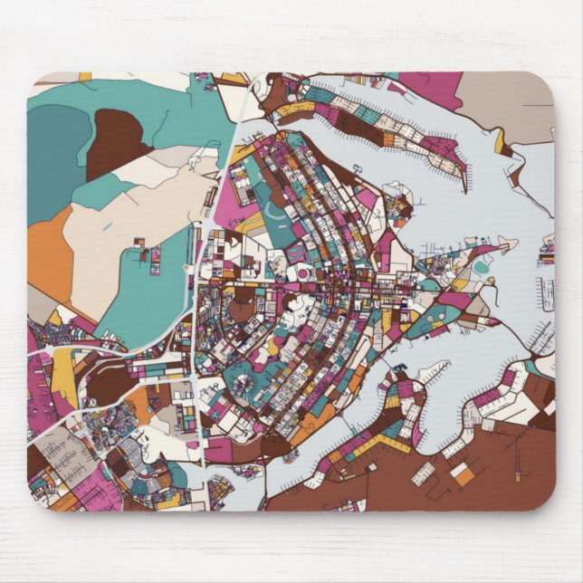 Mousepad Mapa colorido de Brasília (Frente)