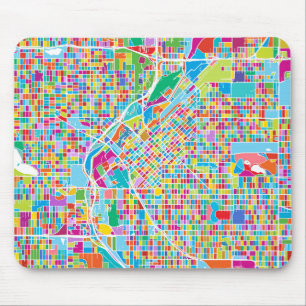 Mousepad Mapa colorido de Denver
