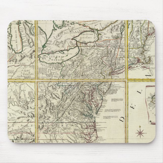 Mousepad Mapa composto dos Estados Unidos (Frente)