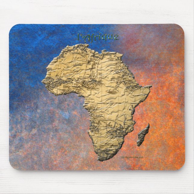 Mousepad Mapa da África, o Continente Escuro (Frente)