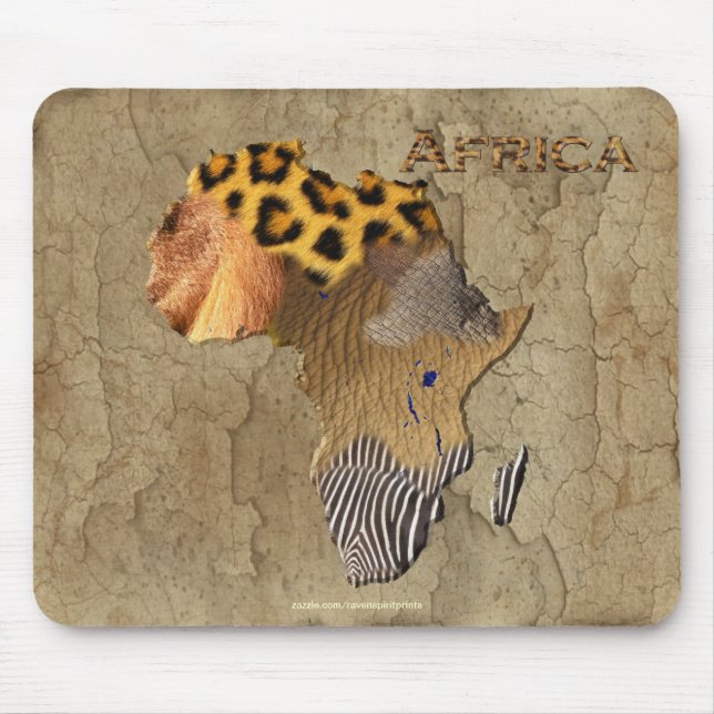 Mousepad Mapa da África, o Continente Escuro (Frente)