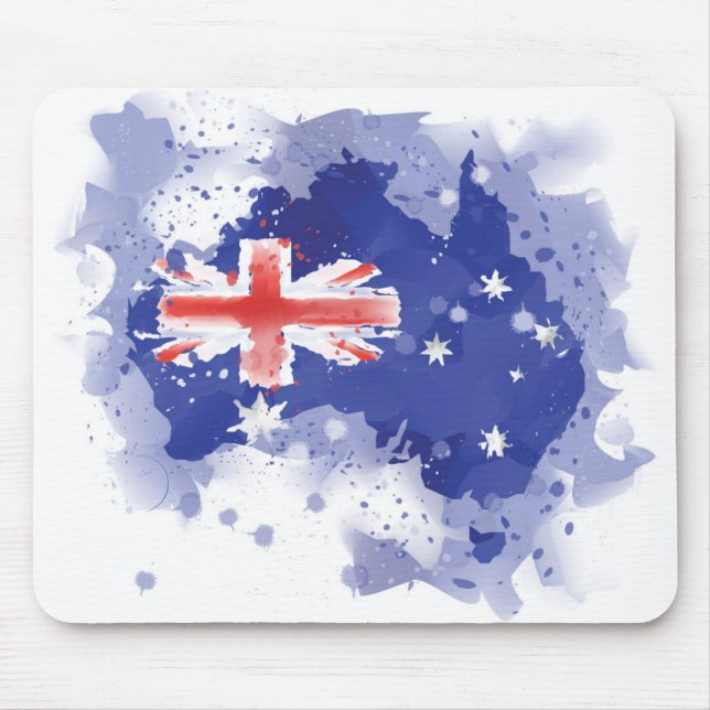 Mousepad Mapa da aguarela de Austrália (Frente)