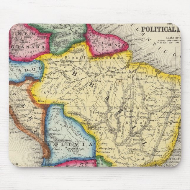 Mousepad Mapa Da América Do Sul (Frente)
