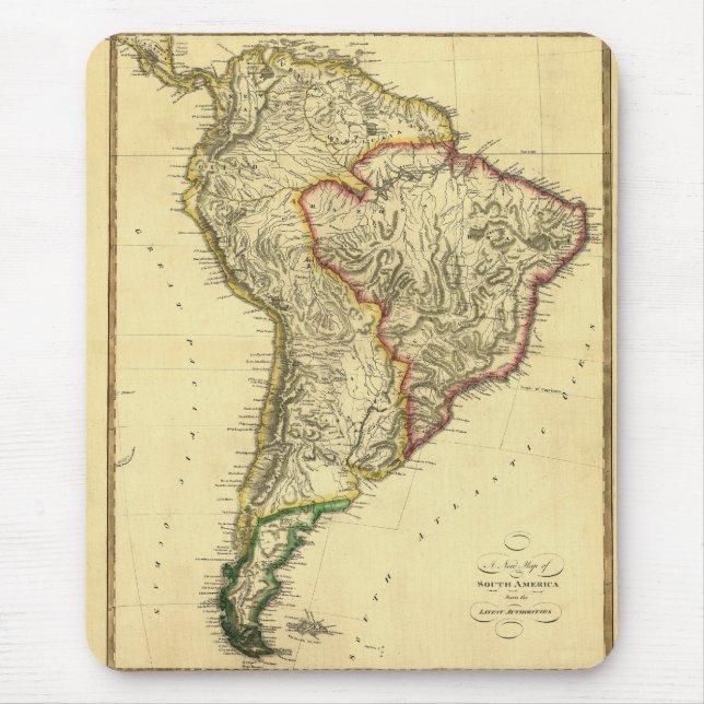 Mousepad Mapa da América do Sul em 1817 (Frente)
